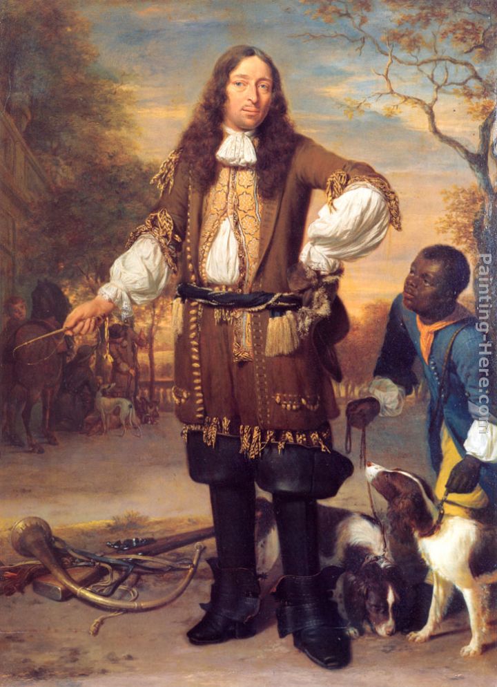 Portrait of Johan de la Faille painting - Johannes Verkolje Portrait of Johan de la Faille art painting
